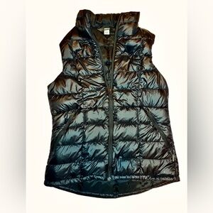 REI Lightweight Down Black Puffer Vest EUC